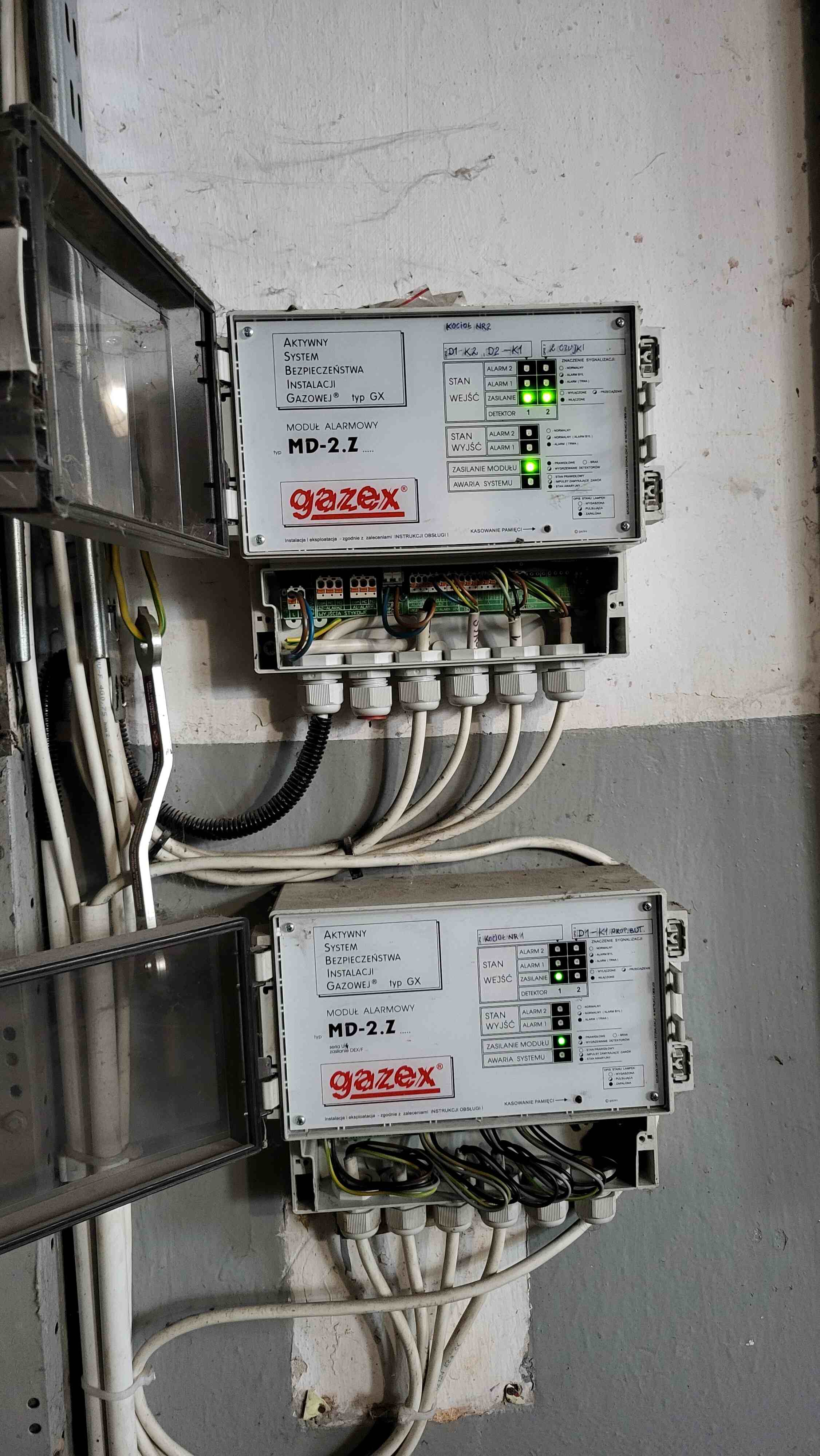 Serwis i kalibracja czujnika gazu w systemie detekcji