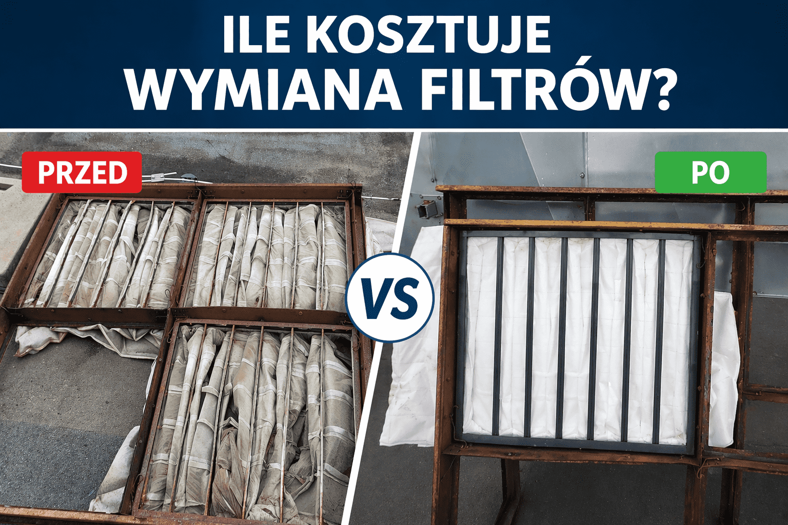 Koszt wymiany filtrów w centrali wentylacyjnej - ceny i wycena