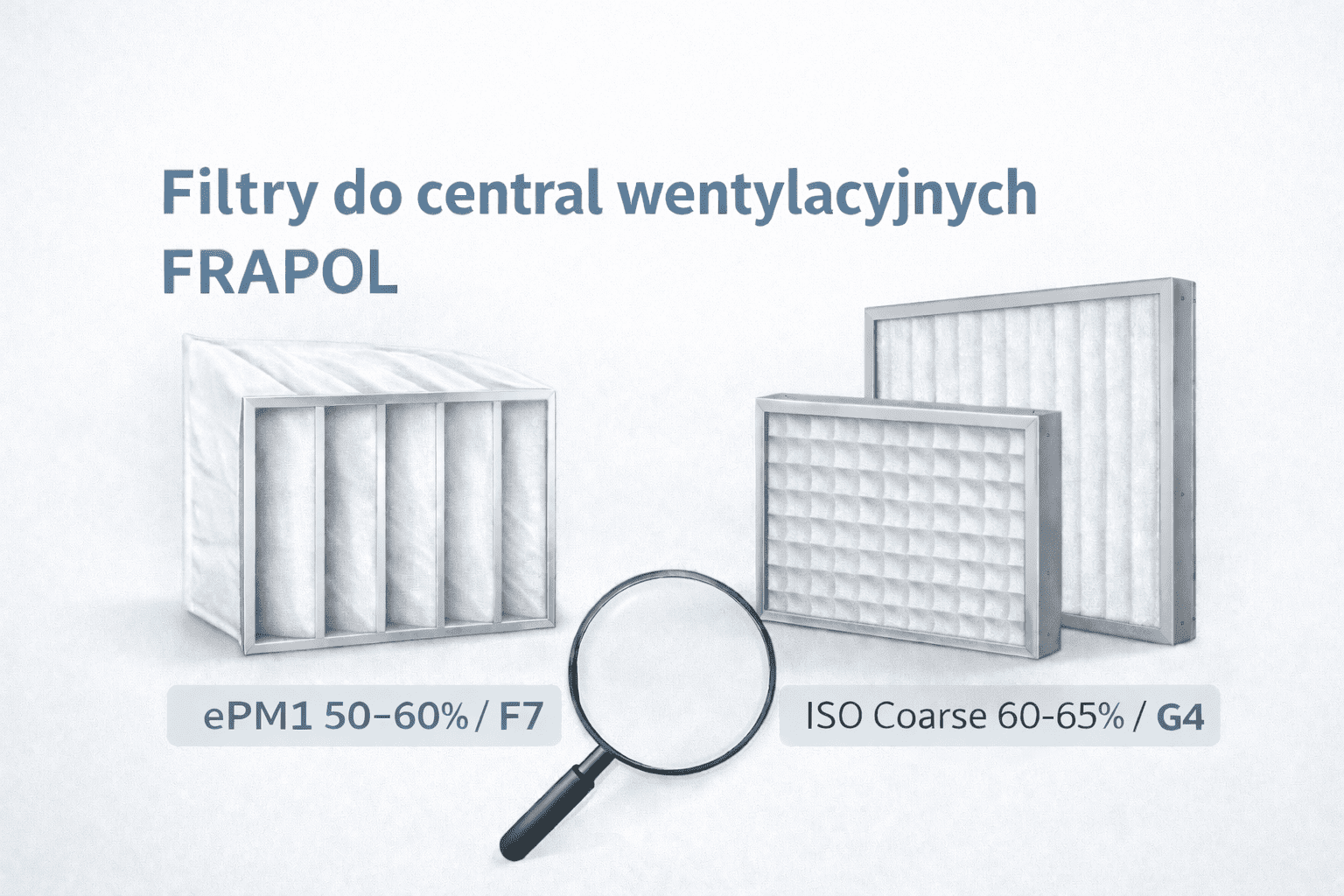 Typowe filtry powietrza do central wentylacyjnych FRAPOL